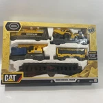 Cat Motorized Iron Diesel Train Set - 7' Of Track, Battery Operated, 15 Pieces. Fixed Price $35.00.