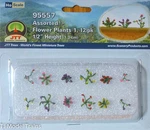 Jtt Scenery Products #95557 Assorted Flower Plants 1" Tall (12 In Pkg). Fixed Price $6.94.
