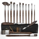 Oil Paint Set, 15PCS Professional Blending Brushes Natural Badger.... Fixed Price $67.35.