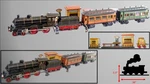 Extremely Rare Marklin 4-4-0 E.1021 Clockwork 1-GAUGE Set W/ Accessories. Fixed Price $1800.00.