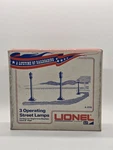 Lionel 3 Set Operating Street Lamps #6-2170 Wired Original Box. Fixed Price $19.95.