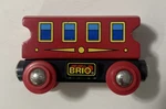 Brio Wooden Red Train Passenger Coach Car 33528 Magnetic. Fixed Price $10.99.