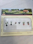 Jtt Scenery Products 95565 Ho 5/8" Assorted Potted Flower Plants #1 (pack Of 6). Fixed Price $9.54.