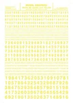 Woodland Scenics MG730 Gothic R.r. Numbers Yellow 1/16-5/16" Train Decal Sheet. Fixed Price $8.69.