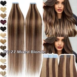 Thick Russian Tape In Glue 100% Remy Human Hair Extensions Full Head Champagne. Fixed Price $34.31.