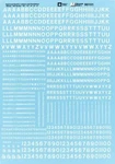 Model Railroad Gothic Letters & Numbers White Microscale Decals 90101 All. Fixed Price $5.95.
