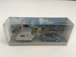 Vw Eos + Vintage Caravan Trailer - 1/87 Scale Wiking 1F0099301A. Fixed Price $35.36.