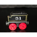 Thomas & Friends Wooden Railway Hiro's Tender No 51 Black Coal Car Y4381. Fixed Price $5.69.