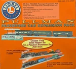 + Lionel 6-30111 Gauge Pullman Passenger Car Expansion Pack Nib. Fixed Price $150.00.