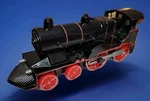 Toysmith Metal Train Locomotive Black & Red Diecast Engine 5" Light Sound. Fixed Price $7.60.