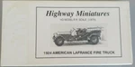 Highway Miniatures 360-237 Ho Scale 1924 American Lafrance Fire Truck Kit. Fixed Price $21.24.