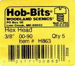 Hob-bits H863 Brass 0-90 3/8" Long Hex Head Screws (5) Pcs. Fixed Price $5.99.