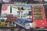 Radioshack Power Trains Crane City Super Set 88 PCS,35 Of Track,year 2012 Nib. Fixed Price $80.00.