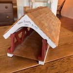 Quality Unique Hand Crafted Wooden Covered Bridge 20 X 11 9 Shingled. Fixed Price $39.00.