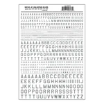 Woodland Scenics MG743 Model Graphics, Gothic 45-DEGREE Usa Letters, Silver. Fixed Price $7.99.