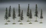 Bachmann 32103 Scale Scenescapes Conifer Trees To 4" PK9. Fixed Price $19.99.