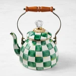 Mackenzie-childs Emerald Check Tea Kettle-williams Sonoma 41799. Fixed Price $148.99.