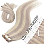 Glue Tape In 50G Real 100% Remy Human Hair Extensions Thick Full Head Straight. Fixed Price $48.80.