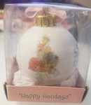 1996 Precious Moments Ball Ornament Happy Holidays W Box Tiny Trimmings Enesco. Fixed Price $7.24.