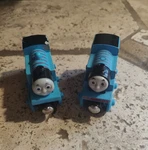 2 Thomas The Train And Friends Wooden Railway Tank Engine Blue #1 Locomotive. Fixed Price $11.00.
