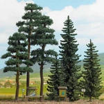 Spruce Trees (X5) And Pine (X3) With Accessories Ho/oo Gauge - Busch 6393. Fixed Price $88.72.