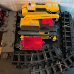 Caterpillar Construction Express Motorized Toy Train Set 16 Pc Track Works. Fixed Price $34.99.