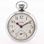 Vintage 51MM Lionel Locomotive Mechanical Open Face Pocket Watch Britain Silver. Fixed Price $129.95.