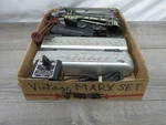 Vintage Marx Gauge Train Set Steam Locomotive Passenger Cars Track Transformer. Fixed Price $249.95.