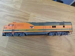 Model 909 E7 Undec Powered Great Northern Locomotive 504 - Ho Scale. Fixed Price $70.00.