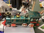 Vintage Western Tin Locomotive Train Battery Op Trade Mark Toys Works. Fixed Price $49.95.