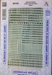 Microscale Decal #90102 Letters & Numbers / Railroad Gothic - Black (ho Scale). Fixed Price $6.75.