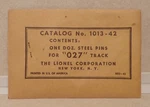 Lionel Postwar Twelve (12) Steel Pins O27 Gauge Track Sealed 1013-43 Envelope. Fixed Price $12.50.