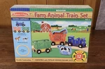 New Melissa & Doug Farm Animal Train Set 0644 Wood Railway 12 Pieces Open Box. Fixed Price $21.99.