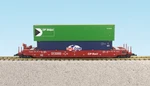 Usa Trains Intermodal Flat Car With Containers - R17124 Cp Rail Red #3. Fixed Price $239.95.