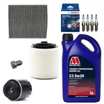 Filters + Spark Plugs Service Kit & 5L Millers For Skoda Fabia 1.2 Tsi 2007-14. Fixed Price $169.25.