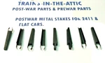 Lionel Stakes For 2411 Flat Car 8EA Black Harden Spring Metal Postwar. Fixed Price $8.63.