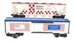 Lionel Trains Ralston Purina 9262 Covered Hopper 9873 Reefer C-8 Never Used. Fixed Price $29.99.