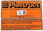 Plastruct 91102 SSS-102 White Styrene Sheet X 12" .020" Pkg (7). Fixed Price $10.20.