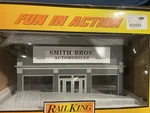 Mth Rail King 30-90021 Scale Smith Brothers Auto Dealership, Lighted. Fixed Price $65.00.