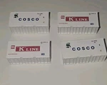 Scale Lot Of 4 K Line & Cosco 20' Containers. Fixed Price $21.25.