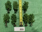 Walthers Scenemaster Part # 949-1161 Deciduous Trees Pkg 7 -- 3-1/8" Ho Tt Z. Fixed Price $15.69.