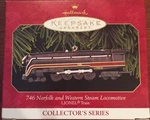 Hallmark '99 Lionel 746 Norfolk & Western Steam Locomotive Train Ornament X825. Fixed Price $25.00.