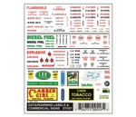 Woodland Scenics 1/87 Ho DT557 Data/flammable Warning & Commercial Signs Decals. Fixed Price $9.99.