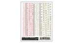 Woodland Scenics DT504 Dry Transfer Decals - Railroad Roman Letters, Red Yel. Fixed Price $7.99.
