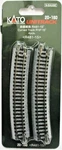 Scale Kato Unitrack 20-160 19" Radius Half Curved (4) Pcs. Fixed Price $8.07.