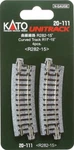 Kato 20-111 Unitrack 11" Radius 15 Deg Curve 4PCS. Fixed Price $14.55.