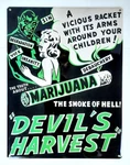 Marijuana Devils Harvest Movie Poster Premium Embossed Tin Sign Ande Rooney Nos. Fixed Price $21.97.