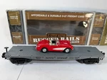 Railking 0-27 Rugged Rails Nyc Flat Car W/ 1957 Corvette Road Legends 33-7601. Fixed Price $28.50.