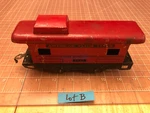 American Flyer Lines Train Tinplate Red 1127 Caboose 4 Wheel Black Base Lot. Fixed Price $17.95.