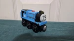 2014 Fisher Price Thomas Train Wooden Custom Engine Blue Friendly Steamie Guc. Fixed Price $59.99.